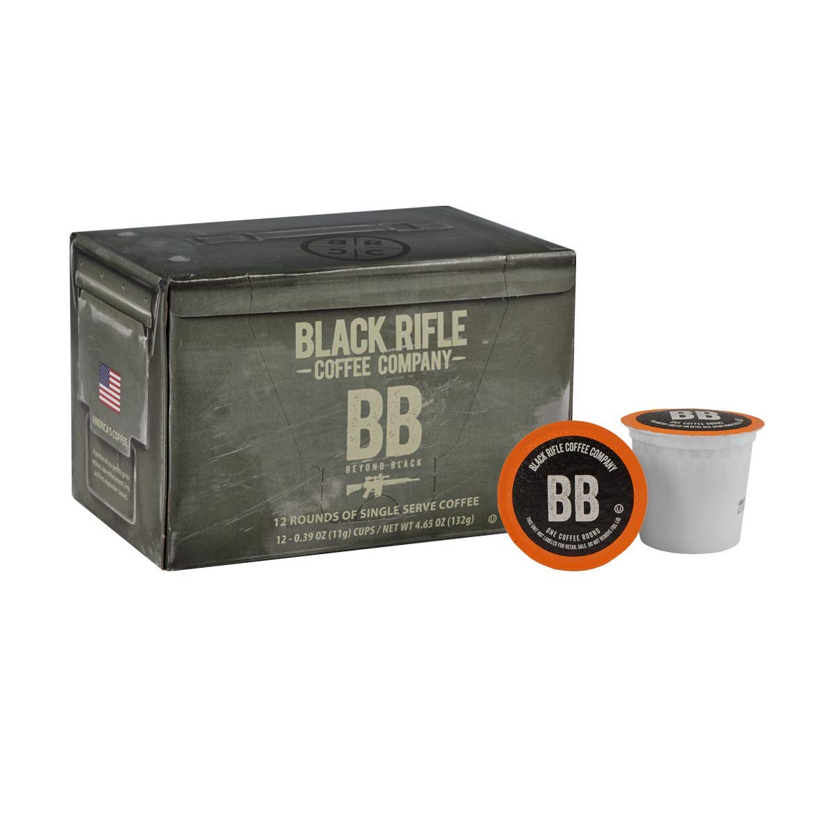 Black Rifle Coffee Company Dark Roast K Cups - Single Serve K Cups Coffee Pods - Kcup Pods Compatible with Keurig 1.0 & 2.0 - Made from Pure Arabica Beans (Beyond Black, 12 Count)