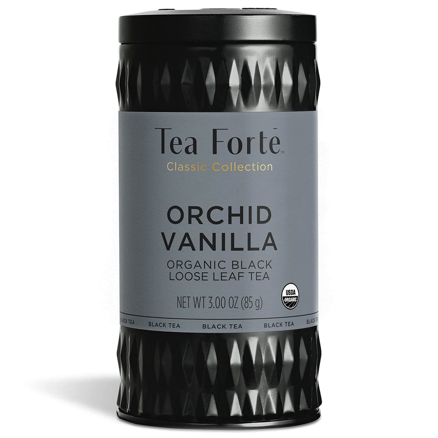 Tea Forte Orchid Vanilla Premium Organic Loose Leaf Caffeinated Black Tea Blend Canister, Makes 35-50 Cups