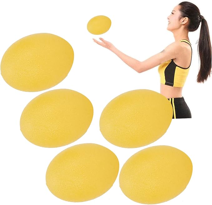 Sonew 5pcs Silicone Grip Ball Egg-Shaped Wrist Exercise