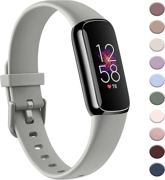 AK Sport Band Compatible with Fitbit Luxe Bands for Women Men, Soft Silicone Replacement Sport Straps Wristbands for Fitbit Luxe Fitness and Wellness Tracker