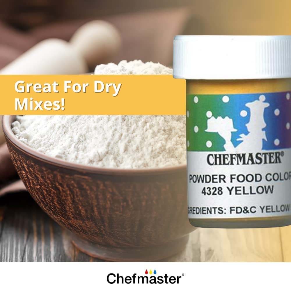 Chefmaster Black Dry Powder Candy Color | Vibrant Shades | Chocolate, Macarons, Fondant | Decorating | Professional-Grade Dye | Easy-to-Use | Manufactured in USA | 3 grams