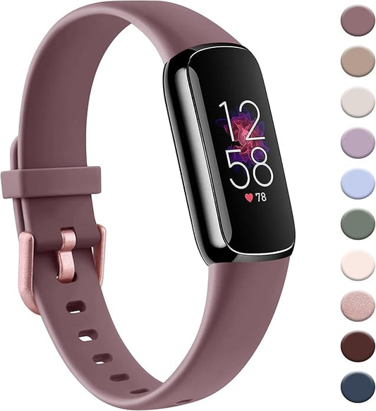 AK Sport Band Compatible with Fitbit Luxe Bands for Women Men, Soft Silicone Replacement Sport Straps Wristbands for Fitbit Luxe Fitness and Wellness Tracker