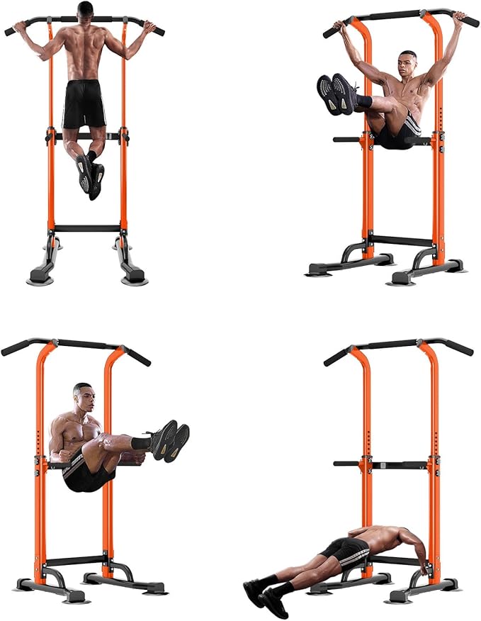 SogesPower Power Tower Dip Station Pull Up Bar