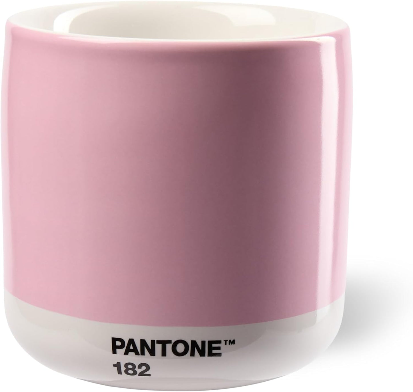 Copenhagen Design Pantone Latte Cup - Double Wall Thermo - Cappuccino Handleless Mug - 7.44oz/220ml, Light Pink 182