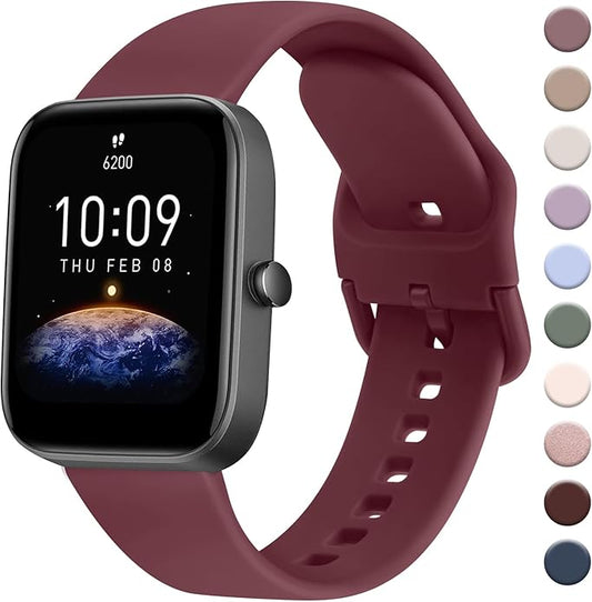 AK Band for Amazfit GTS 4 / GTS 4 Mini / GTS 3 / GTS 2 / GTS 2e / GTS 2 mini / GTS / GTR mini Bands, 20mm Soft Replacement Sport Strap for Amazfit Bip 3 / Bip 3 Pro / Bip U Pro / Bip / Bip Lite / Bip S / Bip S lite / Bip U Smart Watch Women Men