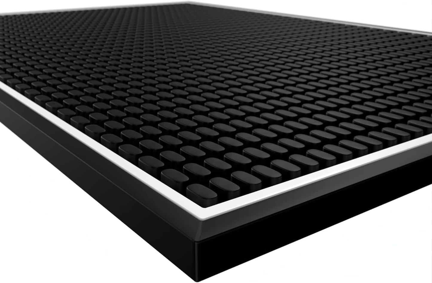 Highball & Chaser Premium Bar Mat for Countertop, Coffee Mat, Dish Drying mat, 18 in x 12in Durable and Stylish Service Cocktail Bar Mat/Espresso mat for Spills, Bars, Restaurants, Coffee Counter Mat