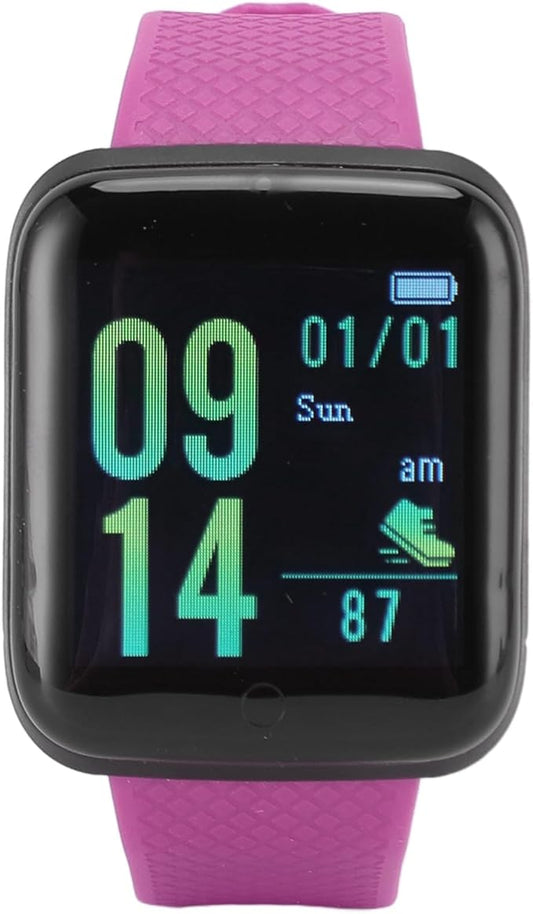 Smart Watch Fitness with Monitor Sleep, Sports Modes Activity Step Calorie Counter, IP65 Waterproof for Andriod iOS Women Men (Pu rple)