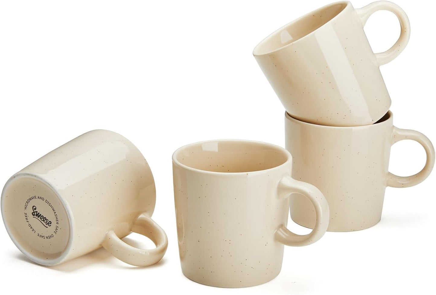 Sweese 4-Pack Porcelain Espresso Cups, Beige High-Grade Durable Professional, 3.5 Fluid Ounces nan nan