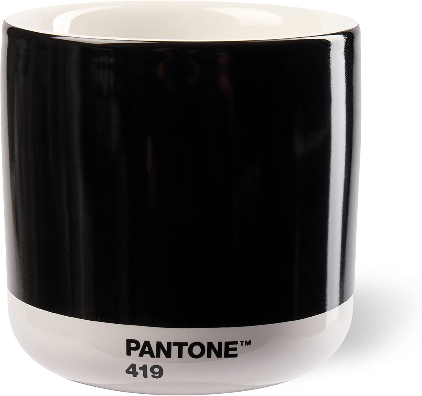 Copenhagen Design Pantone Latte Cup - Double Wall Thermo - Cappuccino Handleless Mug - 7.44oz/220ml, Red 2035