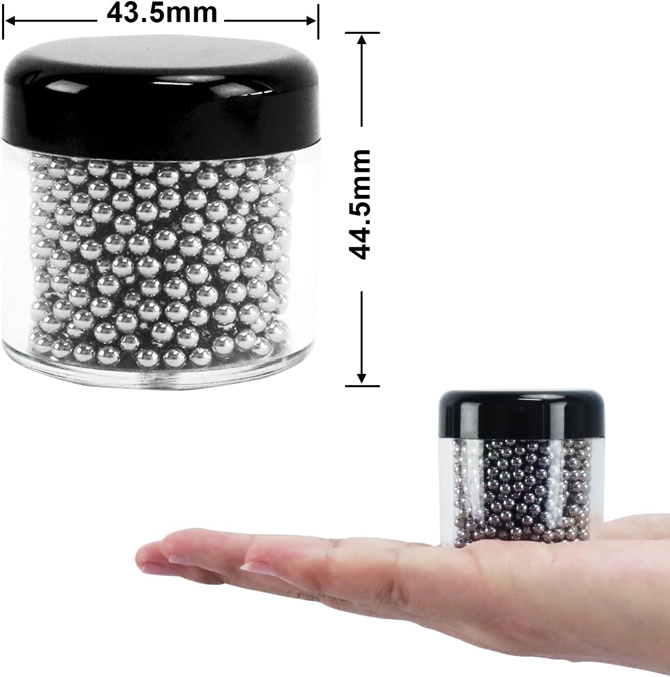 1500 PCS Metal Cleaning Beads Reusable Decanter Beads for Glass Bottles, 304 Stainless Steel Water Bottle Cleaner Balls 3mm Wine Glass Cleaning Beads for Decanters Vases Carafes, Wine Accessories
