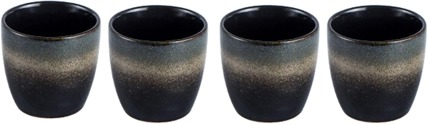 Ceramic Tea Cup, Kung Fu Tea set, Coffee Cup, Yerba Mate Set 4-piece companion cup set (Gradient color)