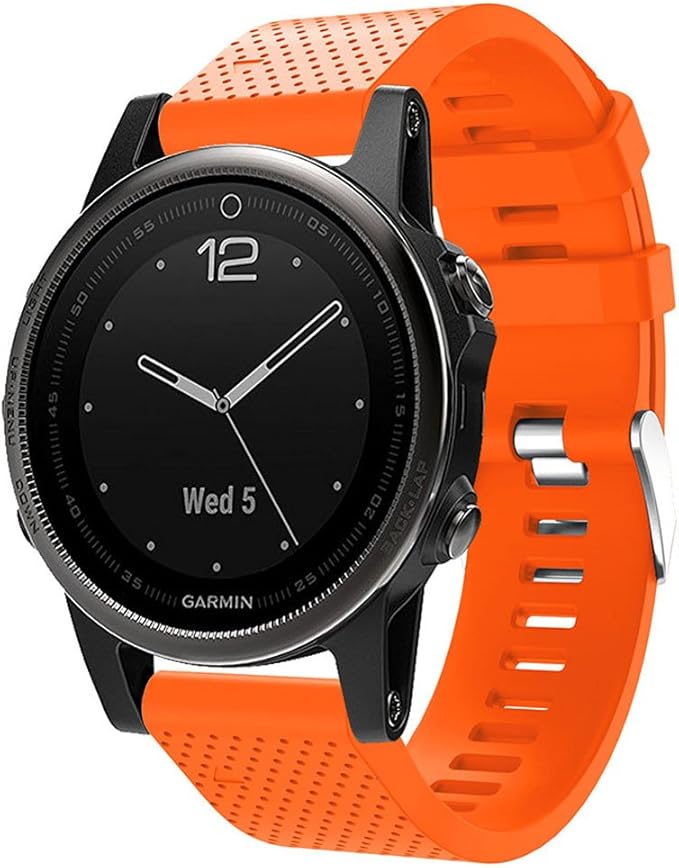 Soft Silicone Replacement Watch Band Strap for Garmin Fenix 5S/ 5S Plus/ 6S/ 6S Pro Smart Watch (No Tracker)