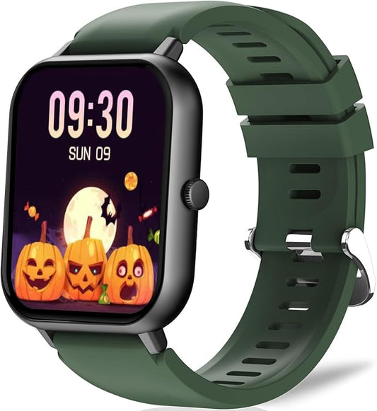 Smart Watch (Answer/Make Calls) 1.83" Fitness Tracker Heart Rate Blood Pressure Oxygen Sleep Monitor 200 Sport Modes Step Calories Trackers IP67 Waterproof Android iPhone Women Men (Green)