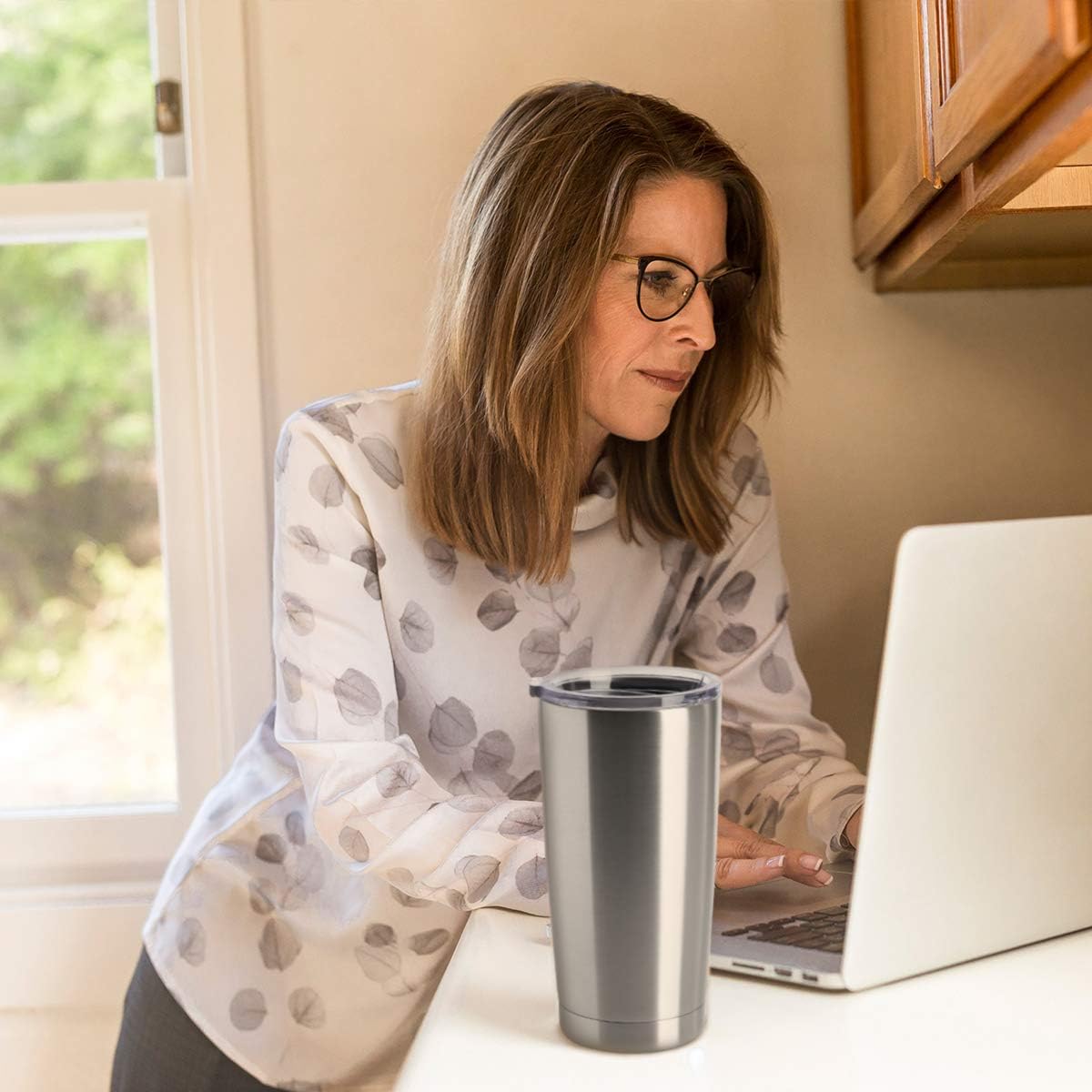 HASLE OUTFITTERS 20oz Tumblers Bulk Stainless Steel Cups with Lid Double Wall Vacuum Insulated Coffee Mugs for Cold & Hot Drinks Pack