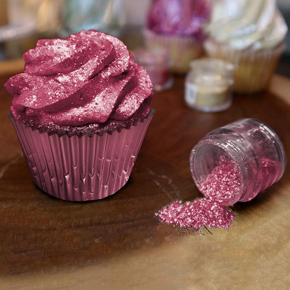 BAKELL Cranberry Edible Glitter, 45 Grams | TINKER DUST Edible Glitter | KOSHER Certified | 100% Edible Glitter | Cakes, Cupcakes, Cake Pops, Drinks, Dessert Vegan Glitter & Dusts (45g Shaker, Cranberry)