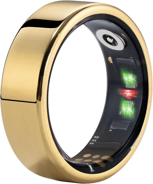 Smart Ring, Health Tracker for Monitor Health, Sleep Tracking Wearable and Heart Rate Fitness Blood Oxygen, IP68 Waterproof, Compatible with iOS and Android