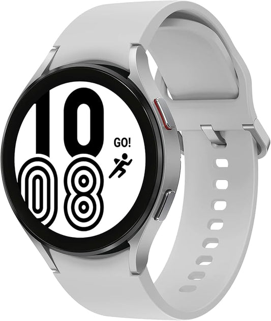 Samsung Electronics Galaxy Watch 4 44mm Smartwatch with ECG Monitor Tracker for Health Fitness Running Sleep Cycles GPS Fall Detection LTE US Version, (Silver) (Renewed)