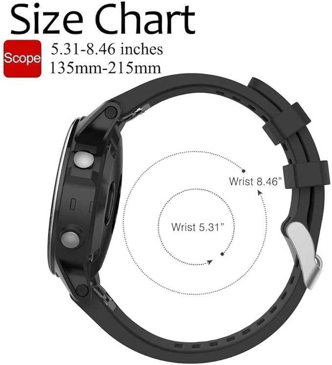 Soft Silicone Replacement Watch Band Strap for Garmin Fenix 5S/ 5S Plus/ 6S/ 6S Pro Smart Watch (No Tracker)