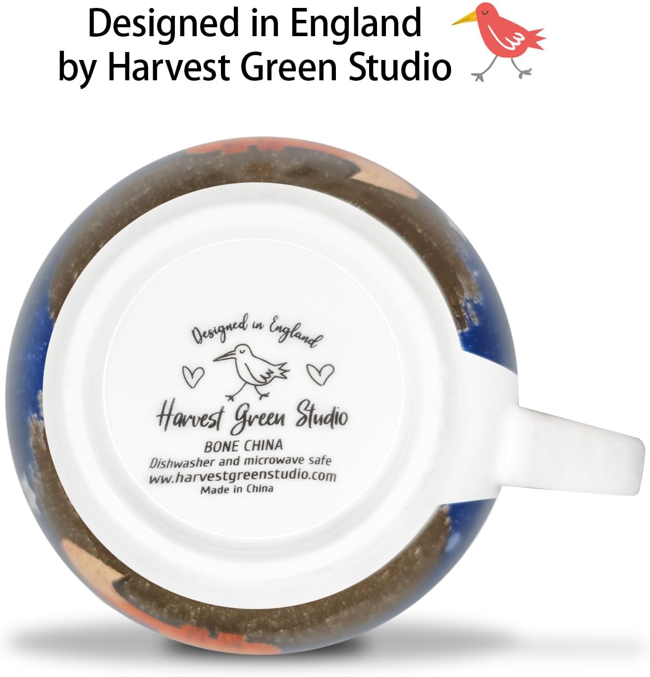 I Love You Coffee Mug, Premium 20 oz Bone China Coffee Tea Hug Mug, Perfect Holiday, Birthday, and Valentine's Day Gift for Lovers and Family Members, Designed in England by Harvest Green Studio