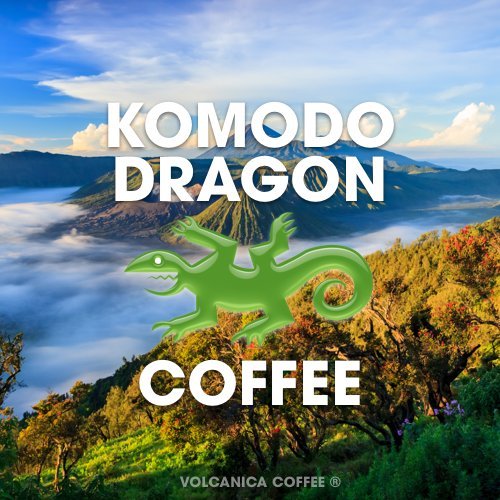 Komodo Dragon Coffee, 100% Pure, Flores, Ground, Medium Roast, Fresh Roasted, 16-ounce