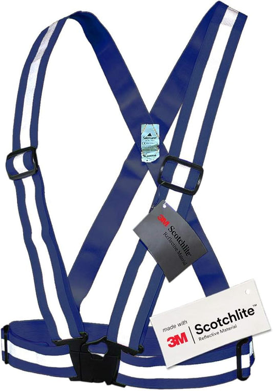 Salzmann Reflective Cross Belt Vest | Highly Reflective with Adjustable Straps | Made with 3M Scotchlite