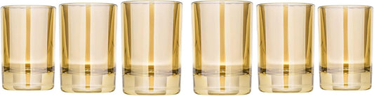 Honey 1.5-Ounce Shot Glasses, Drinking Glasses for Tequila and Vodka Shots, Elegant Drinkware Set, Great Collectible Barware Gift, Set of 6