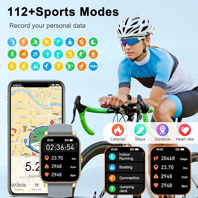 Smart Watch for Men Fitness Tracker: Smart Watches for Men Digital Womens Watches Make/Answer Call Waterproof Running Smartwatch Android Phone iPhone Samsung Compatible Heart Rate Monitor