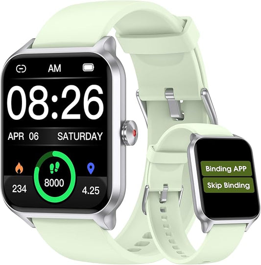 Smart Watch No App/Phone Required,42mm Smartwatch for Women Men,Fitness Tracker Watch with Heart Rate Monitor, Sleep Tracker, Pedometer,Step Counter,IP68 Waterproof, for Android iOS Phones