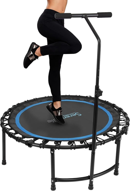 SereneLife 40"/48" Foldable Mini Trampoline - Compact Fitness 264 lbs