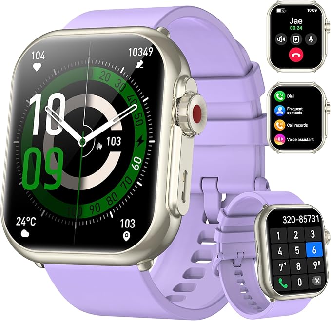 Smart Watch for Men Women, 1.85" HD Fitness Tracker with Call Function, 1000 mAh 100 Day Battery Life, 110+ Sport Modes, Heart Rate Sleep Monitor Fitness Watch, IP68 Waterproof, iOS Android Compatible