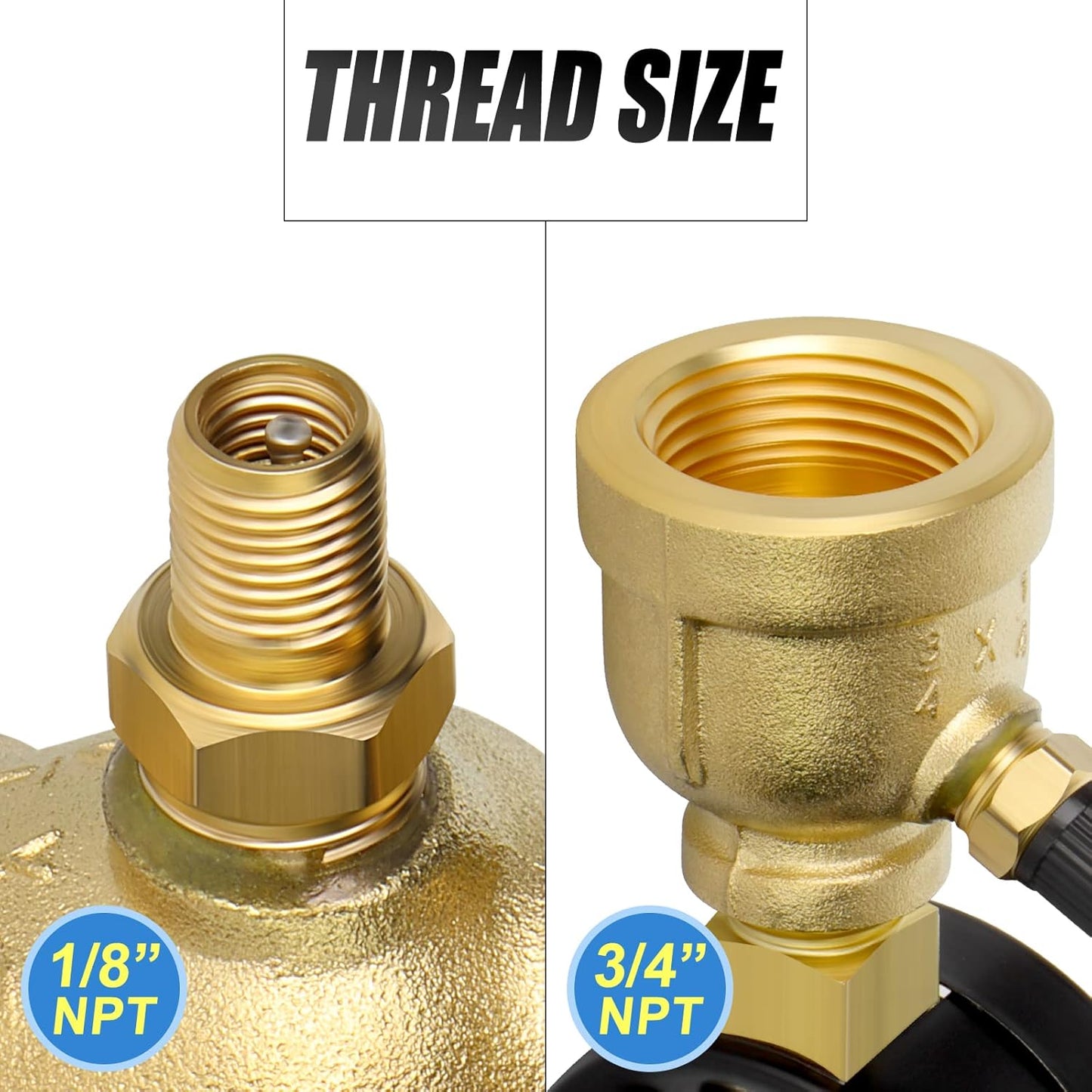 MEANLIN MEASURE 0-15Psi Forged Brass Air Test Pressure gauges, 3/4" FNPT Connection, 2" Double Graduated, Bell Shape Body Assembly, -3-2-3% Accuracy