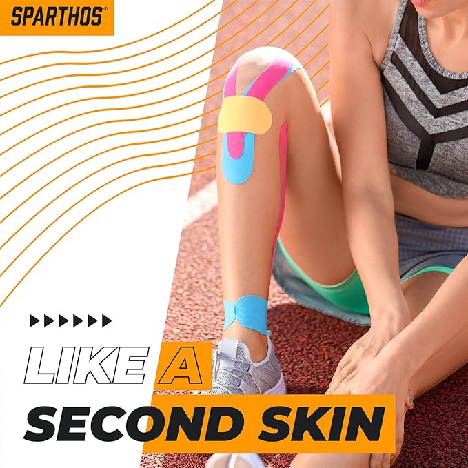 Sparthos Kinesiology Tape - Incredible Support for Pro Athletic Sports and Recovery - Body Breast Waterproof Rock Bra Boob Boobytape Bob Gold Tape Lift - Uncut (Pastel Beige)