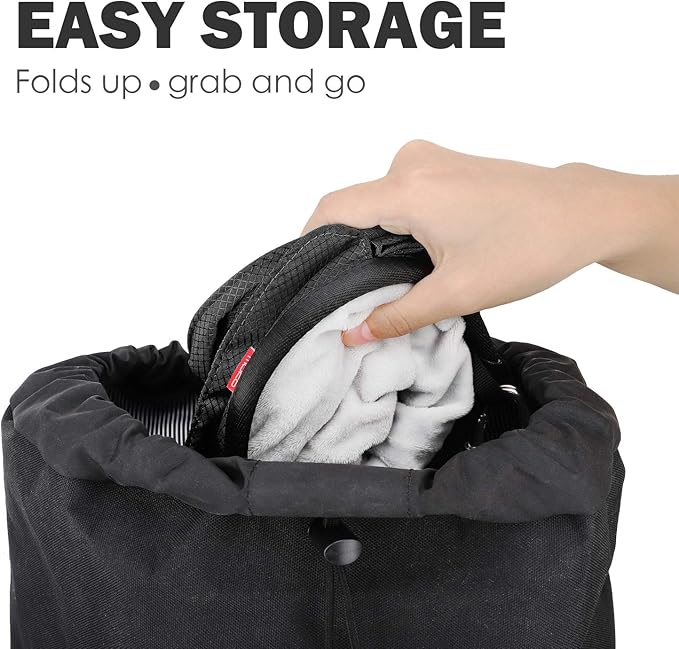 MoKo Rock Climbing Chalk Bag, Bouldering Chalk Pot Bucket with Adjustable Belt & Carabiner Drawstring Climbing Gear