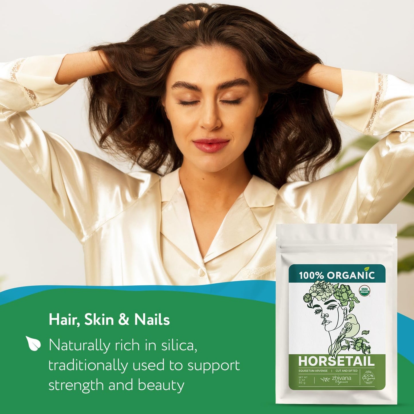 Organic Horsetail (4 oz.) (Equisetum arvense) – Loose Dried Herb – Edible Grade for Tea, Infusions & Herbal Blends