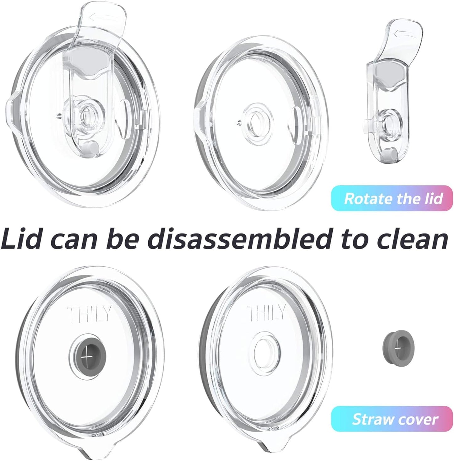 THILY Tumbler Stainless Steel Coffee Cup 26 oz Triple-Insulated Travel Mug with Splash-Proof Lid, for Ice Drinks and Hot Beverage Smoothies Cup, Lotus Flower