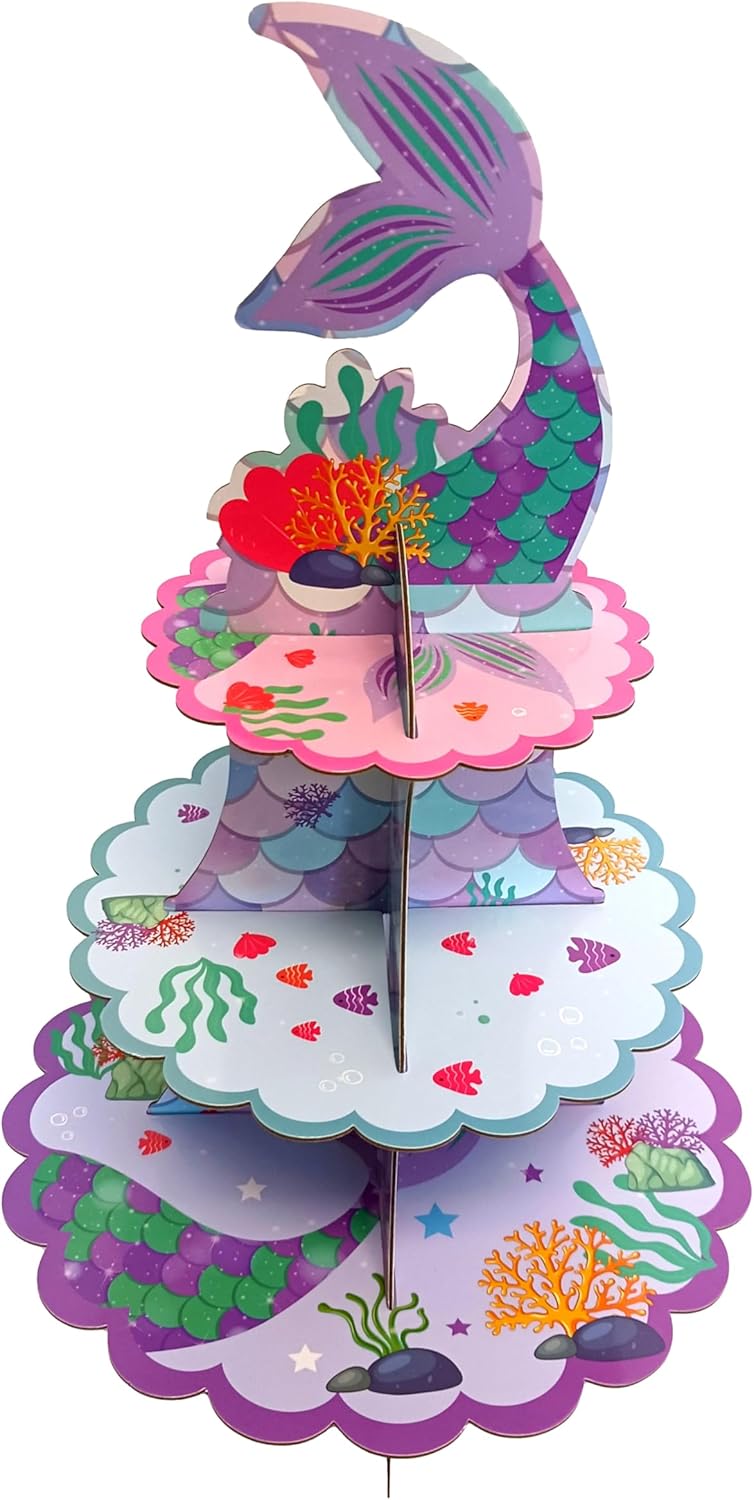 Mermaid Cupcake Stand, 3 Tier Cupcake Stand