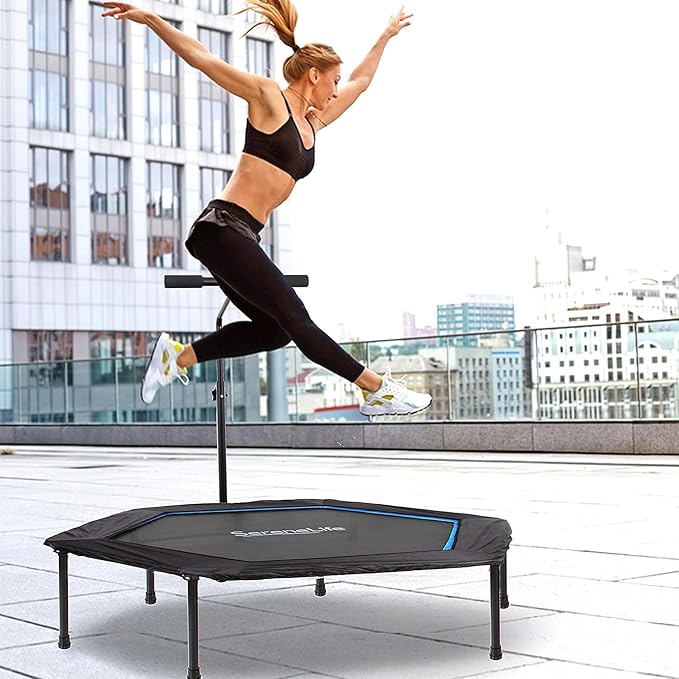 SereneLife 40"/48" Foldable Mini Trampoline - Compact Fitness 264 lbs