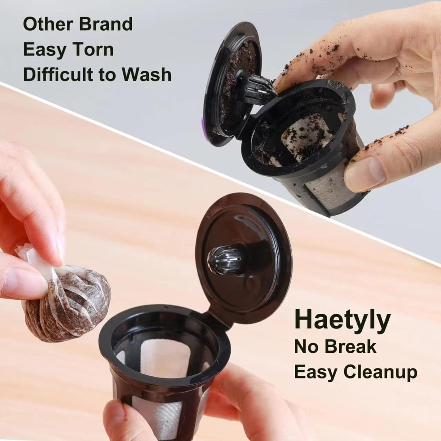 100 Count Disposable Coffee Paper Filters Compatible with Keurig Single Serve 1.0 and 2.0, Fits All Brands Reusable K Cup Filters