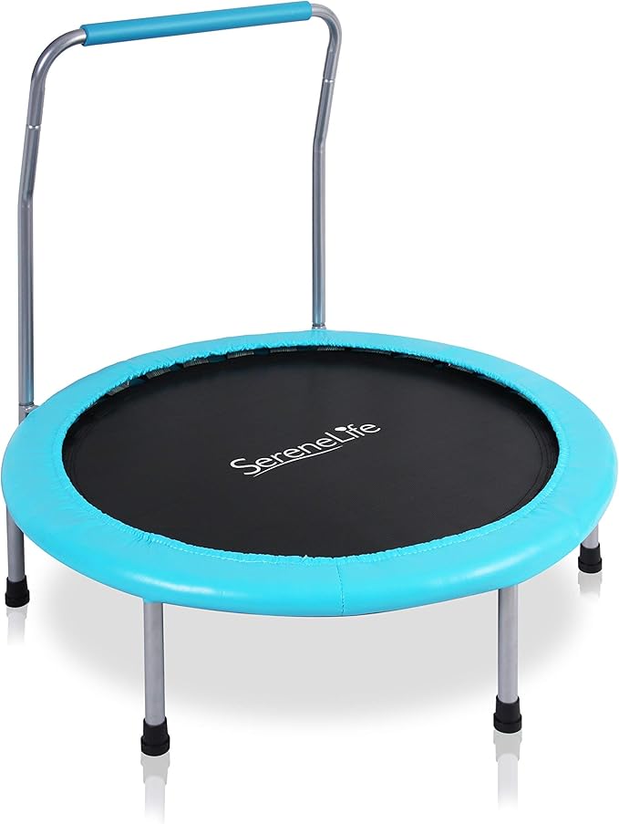 SereneLife 36"/40" Foldable Mini Trampoline - Compact Fitness 150/220 lbs