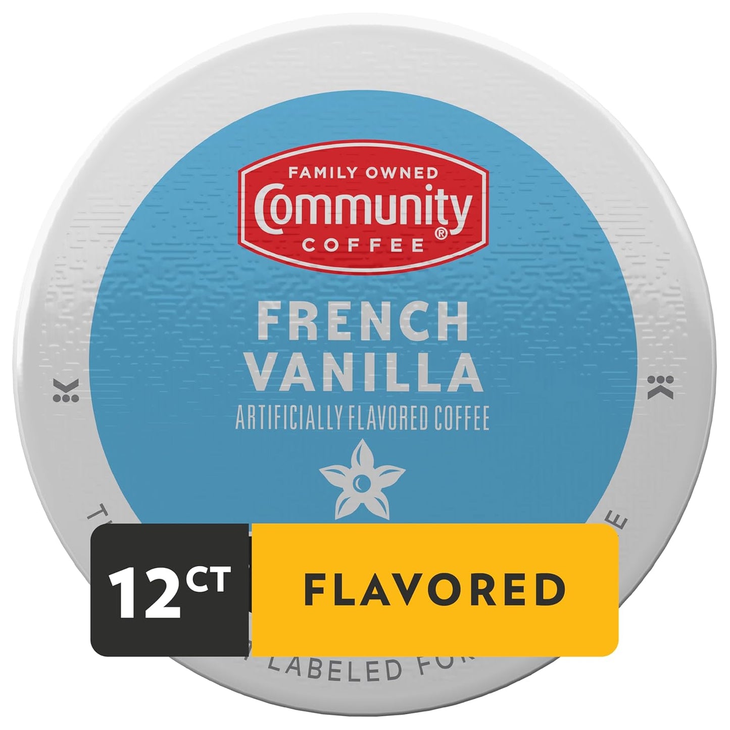 Community Coffee French Vanilla Flavored 12 Count Coffee Pods, Medium Roast, Compatible with Keurig 2.0 K-Cup Brewers, 12 Count (Pack of 1)