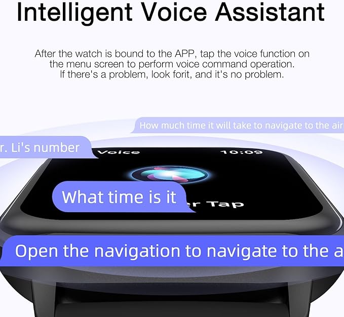 Smart Watch (Answer/Make Calls), 2.01" Fitness Tracker Watch for Men Women, Heart Rate Blood Pressure Monitor Sleep Tracker Step Tracker, Waterproof Smart Watches for Android iOS Phones