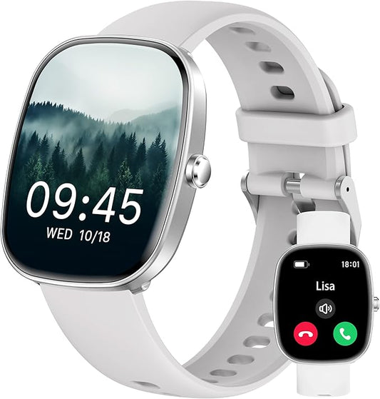 Smart Watch for Men Women Make/Answer Calls,1.83"Fitness Tracker with Sleep Tracker/Blood Pressure/Heart Rate Monitor,Pedometer,100+ Sport Modes,IP68 Waterproof,350 Mah, Compatible with Android&iPhone