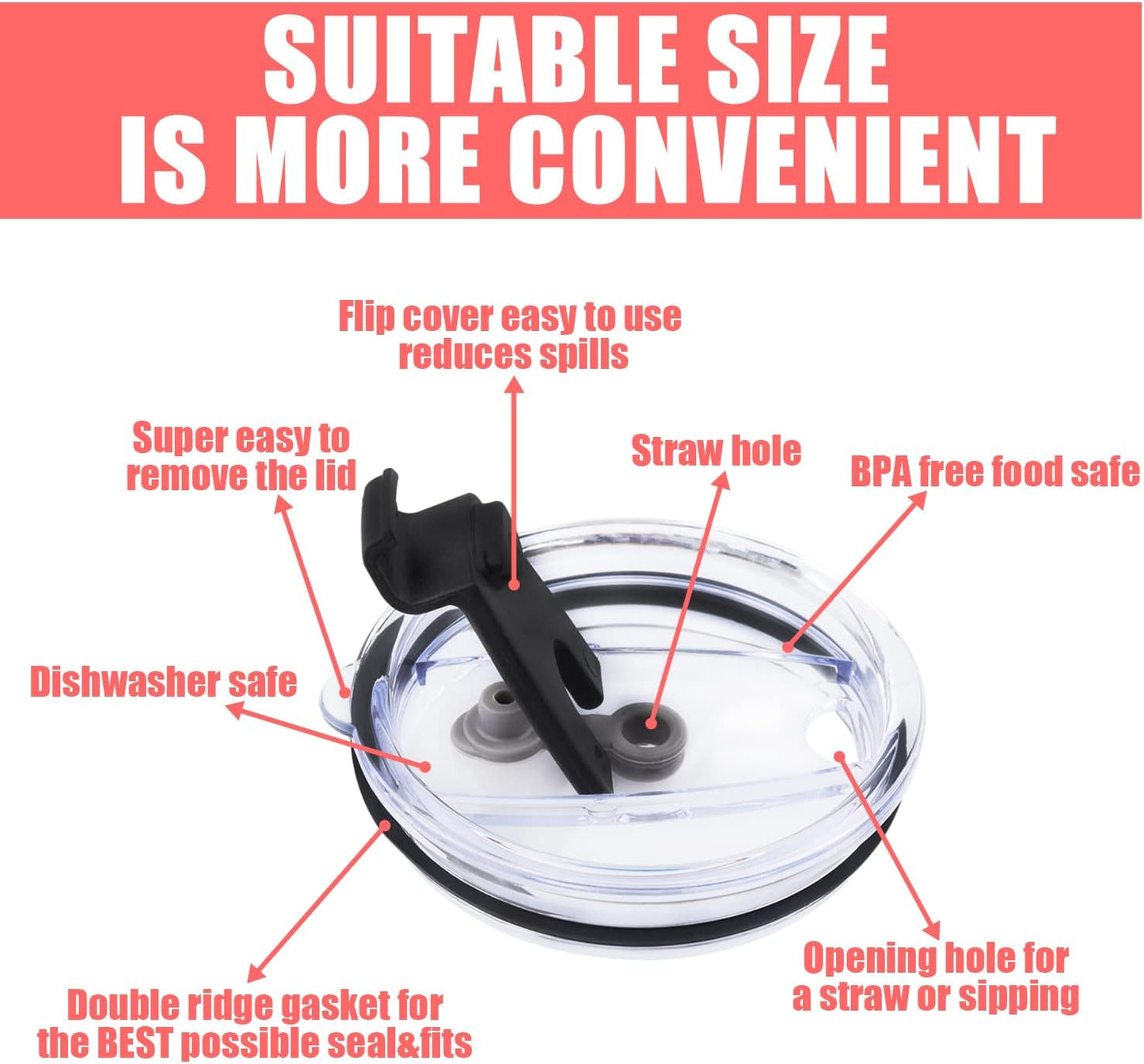 6 Pack 20oz Stainless Steel Tumblers Bulk Reusable Travel Mugs with Lid, Double Wall Powder Coated Coffe Cup for Home, Office, Outdoor Suitable for Vehicle Cup Holders