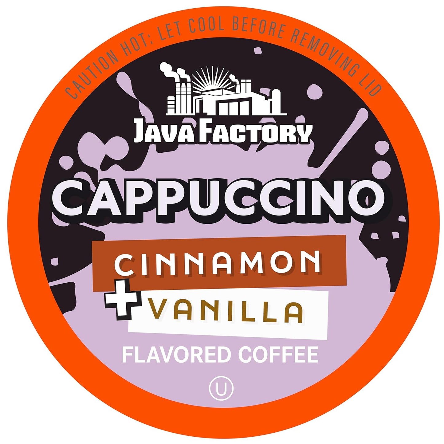 Java Factory Coffee Pods Vanilla Cream and Cinnamon Flavored Coffee for Keurig K Cup Brewers, Cappuccino, 80 Count