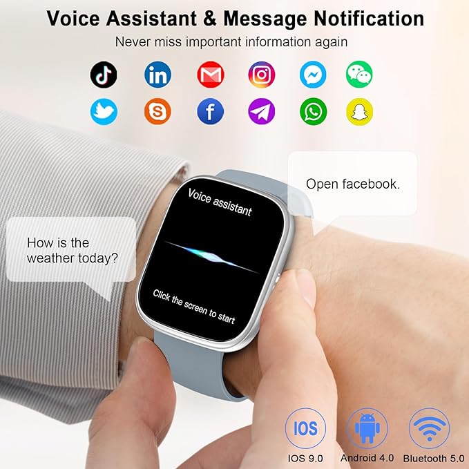 Smart Watch, 1.91" HD 2025 Smartwatch for Men Women (Answer/Make Call), 112+ Sports IP68 Waterproof Fitness Watch, Heart Rate/Sleep Monitor/Pedometer/Calories, Activity Tracker for Android iOS