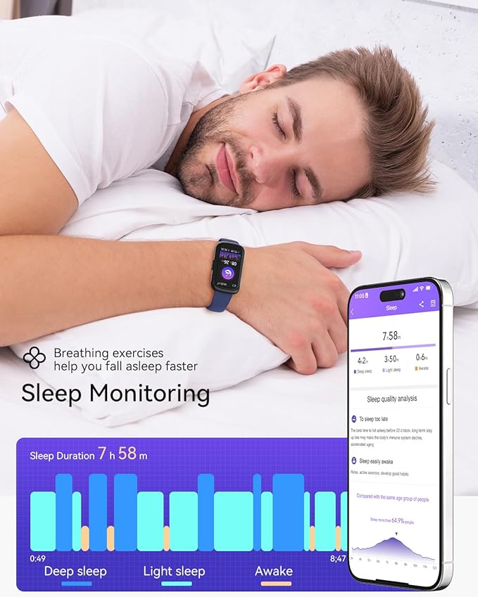 RUXINGX Fitness Tracker Watch for Men/Women, SmartWatch with Sleep/Activity Tracker, Heart Rate Monitor with 20+ Sports Modes, Android Smart Watch for Phones, Smart Fitness Watches for Women/Men