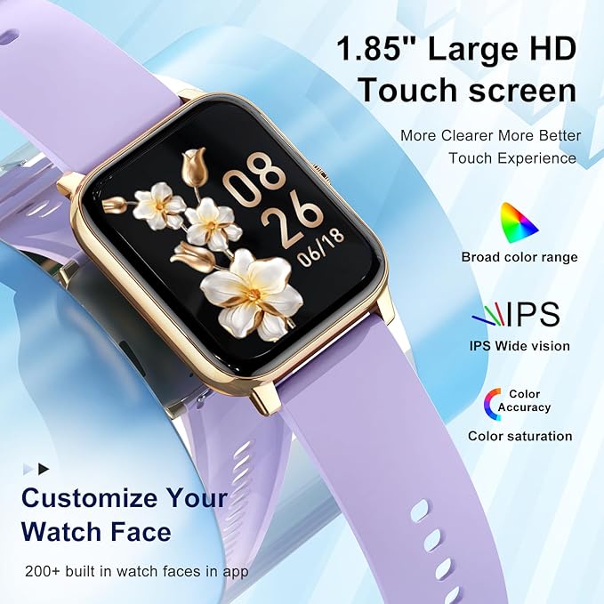 Smart Watch for Women Fitness Tracker: Smart Watches for Women Digital Mens Watches Make/Answer Call Waterproof Running Smartwatch Android Phone iPhone Samsung Compatible Heart Rate Monitor