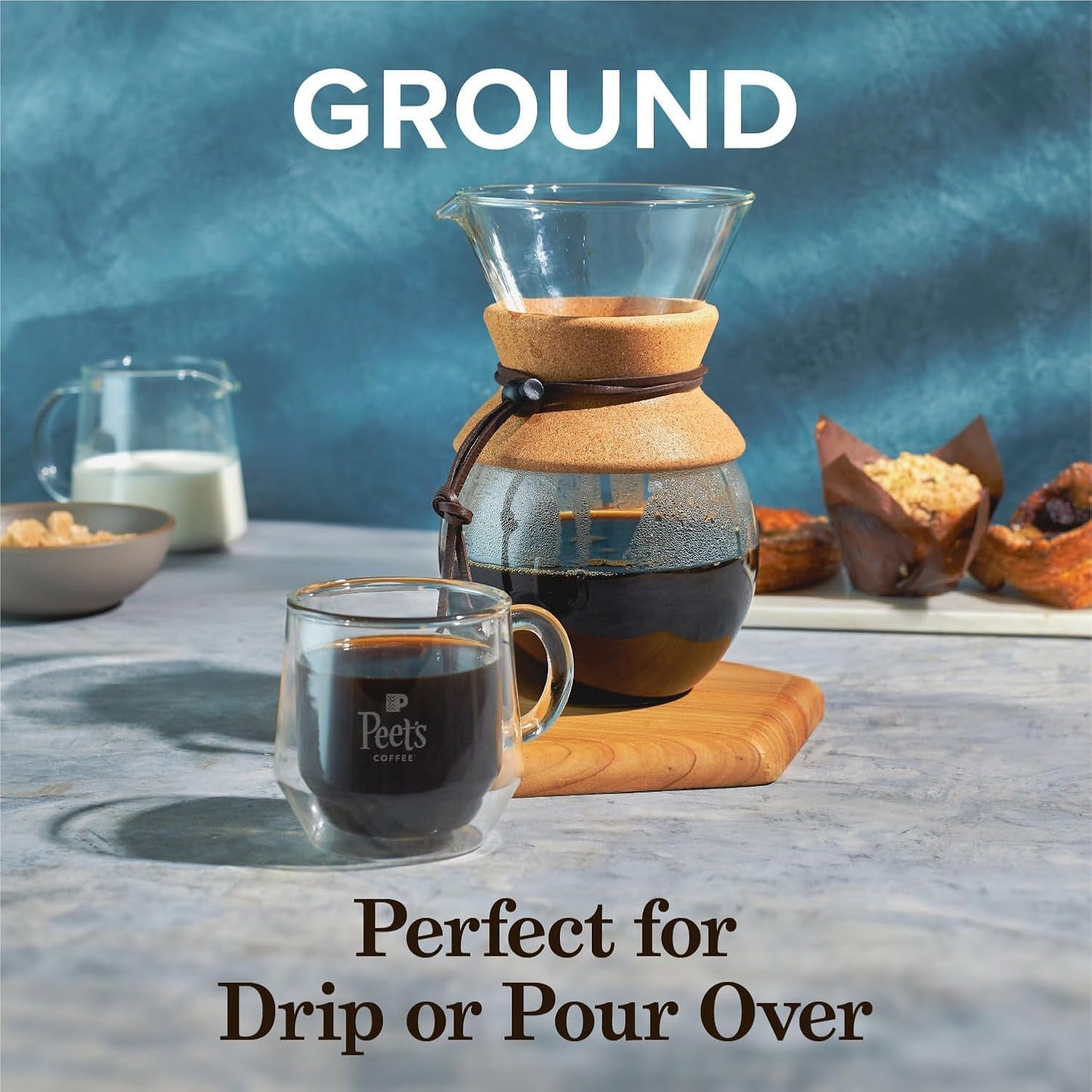 Peet's Coffee, Medium Roast Ground Coffee - Off The Grid 31.5 Ounces (3 Bags of 10.5 Ounces)