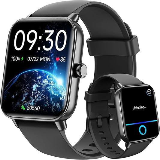 Smart Watches for Men, 1.8" Screen Activity Tracker, Heart Rate/Sleep/SpO2 Monitor, Make/Answer Calls, IP68 Waterproof Smartwatch for iPhone/Samsung/Android, 101+ Sport Modes Fitness Reloj Inteligente