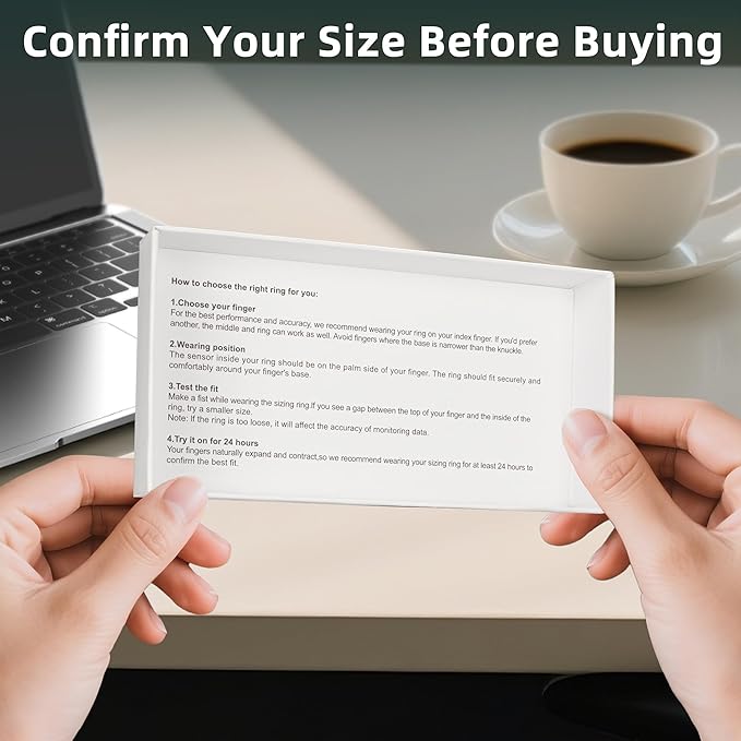Smart Ring Sizing Kit, Ring Sizer First Before You Buy, Choose from 8 Sizes, Sizes 6 to 13, Ring Sizer Measuring Tool for Women Men, Ring Sizing Kit for Gift